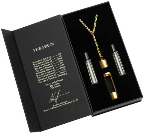 Gold Necklace in box perfume necklace