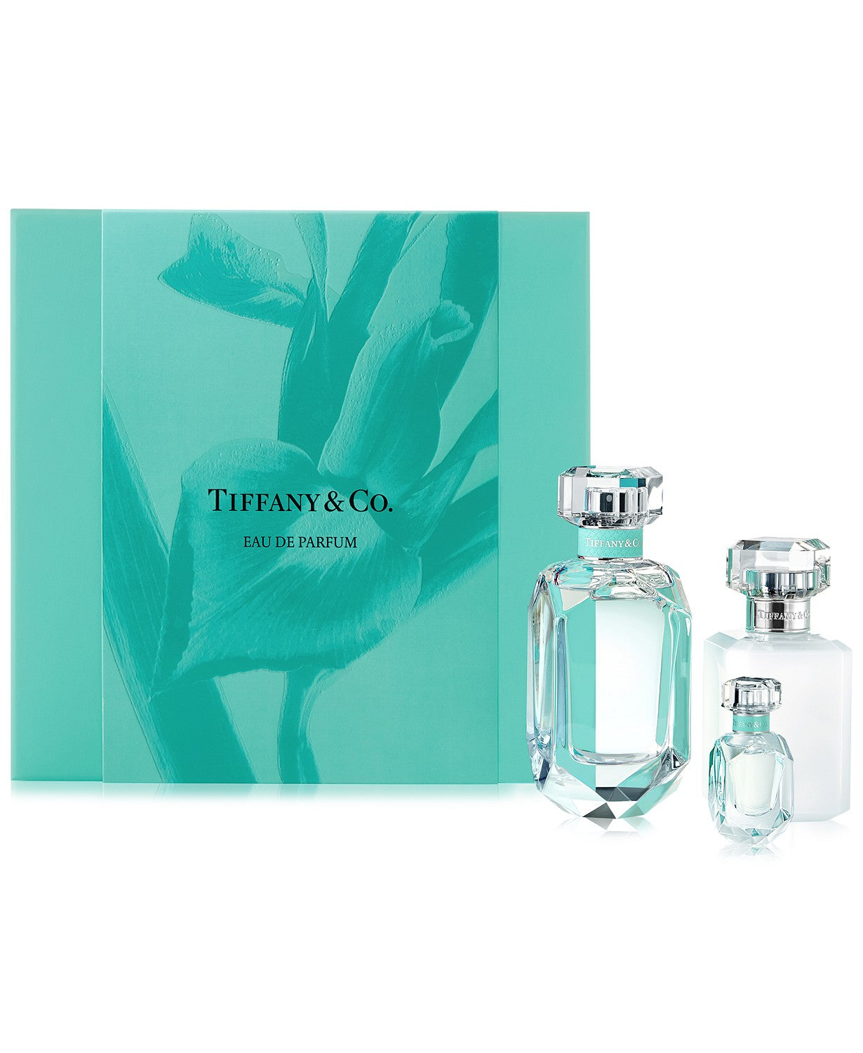 Elegant Tiffany Blue Gift Set Box with 3 Bottles